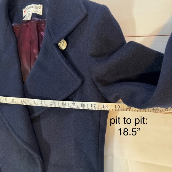 Vintage Wool Womens Navy Peabody House Peacoat Gold Button Size 3/4 - Picture 13 of 15